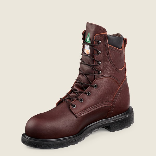 Mens Red Wing Supersole® 2.0 - 8-inch Waterproof Csa Toe - Safety Boots Burgundy - KWQ024396